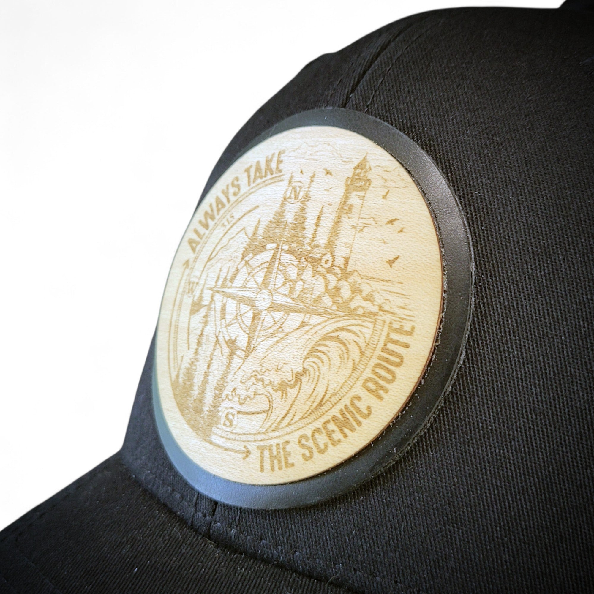The Scenic Route Wooden Patch Hat