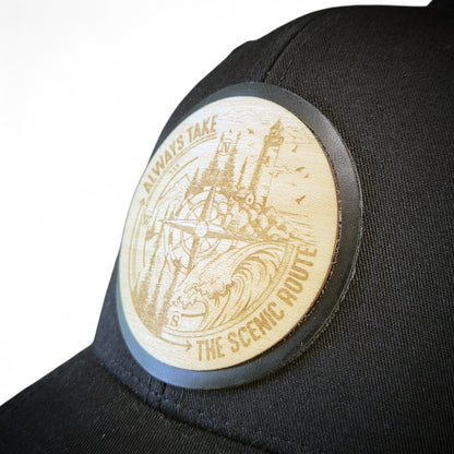 The Scenic Route Wooden Patch Hat