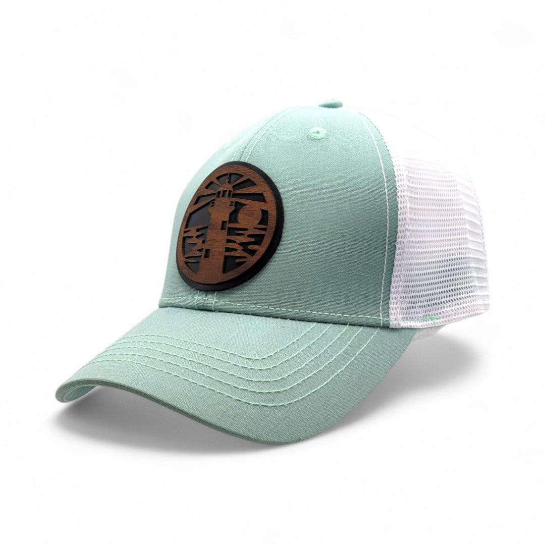 🗼🌊⚓The Lighthouse – Women’s Ponytail Hat – Wooden Patch Hat