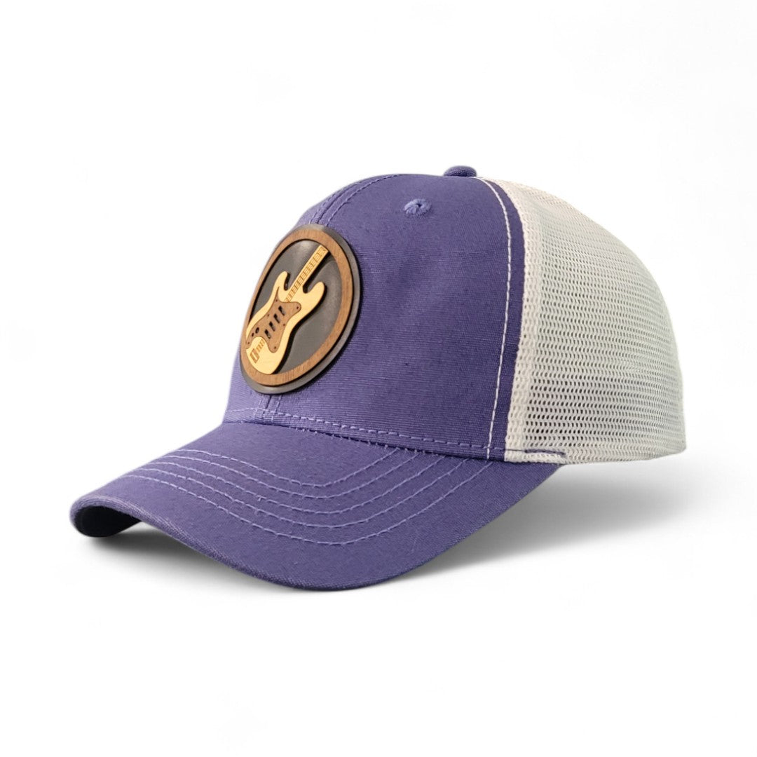 🎸🤘🎵 Rock the Grain Women’s Ponytail Hat – Wooden Patch Hat