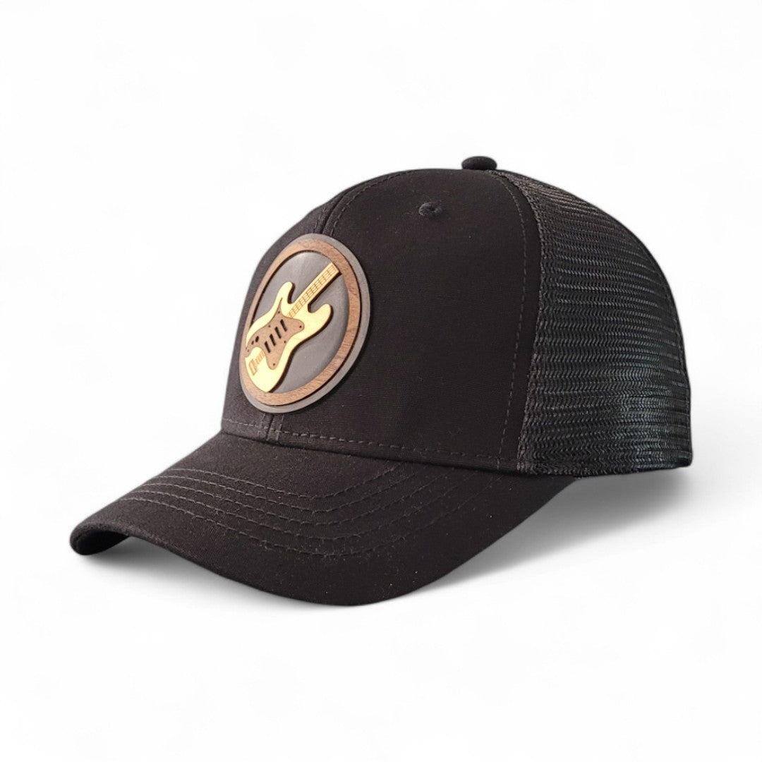 🎸🤘🎵 Rock the Grain Women’s Ponytail Hat – Wooden Patch Hat