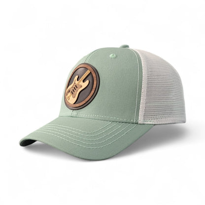 🎸🤘🎵 Rock the Grain Women’s Ponytail Hat – Wooden Patch Hat