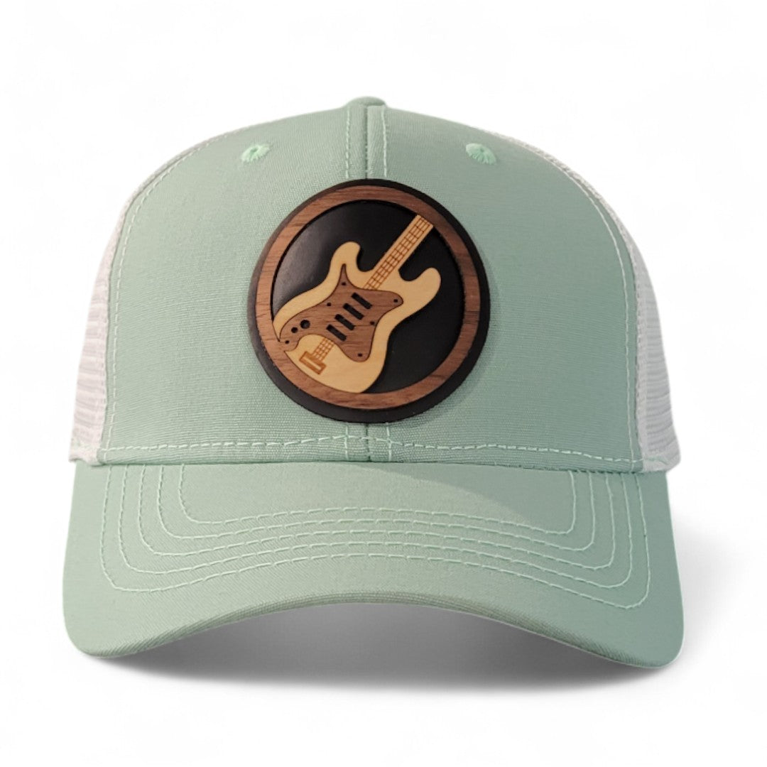 🎸🤘🎵 Rock the Grain Women’s Ponytail Hat – Wooden Patch Hat