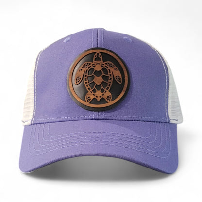 🌊🐢 Shell Yeah! – Women’s Ponytail Hat – Sea Turtle Wooden Patch Hat
