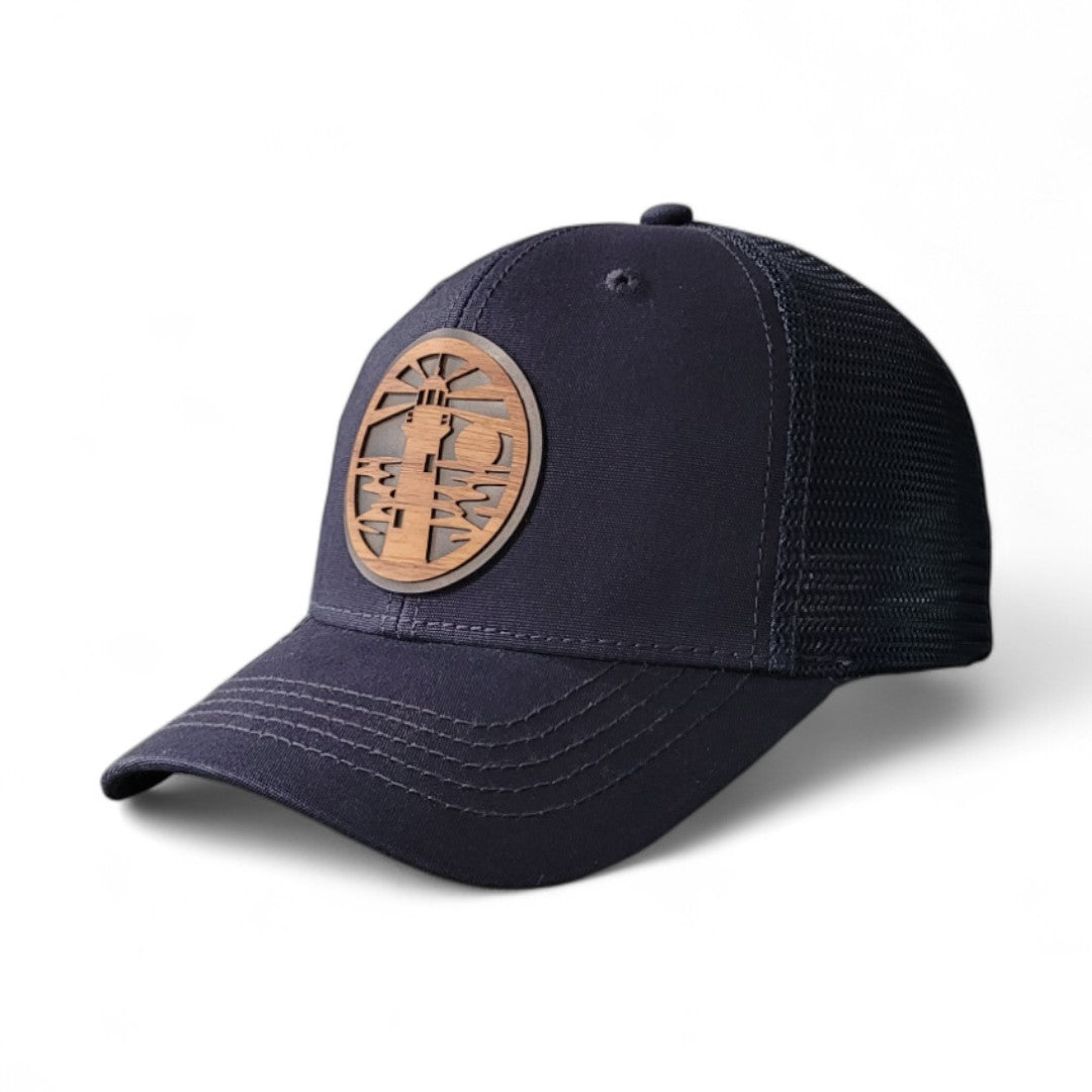 🗼🌊⚓The Lighthouse – Women’s Ponytail Hat – Wooden Patch Hat