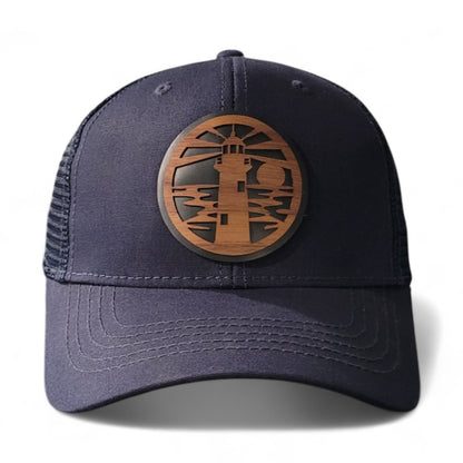 🗼🌊⚓The Lighthouse – Women’s Ponytail Hat – Wooden Patch Hat