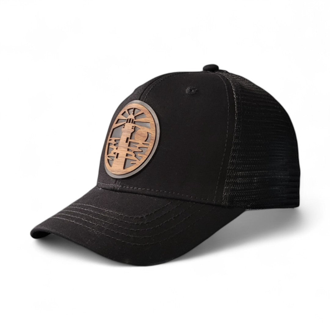 🗼🌊⚓The Lighthouse – Women’s Ponytail Hat – Wooden Patch Hat