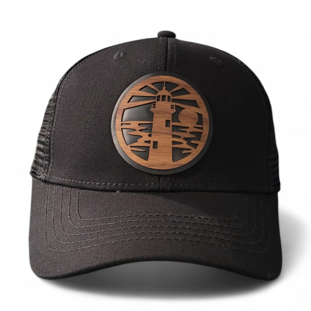 🗼🌊⚓The Lighthouse – Women’s Ponytail Hat – Wooden Patch Hat