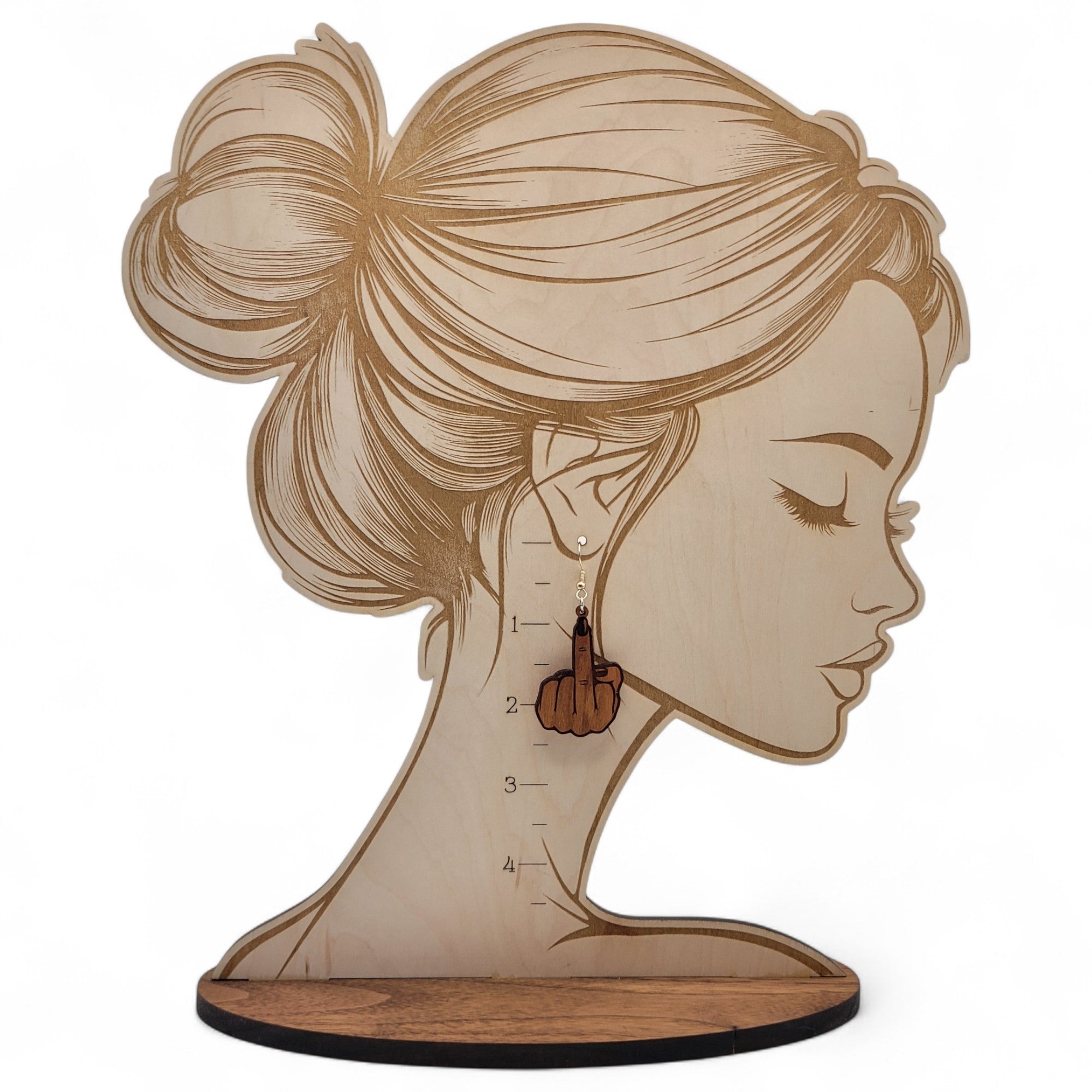🖕💁‍♀️✨Flipping Fabulous – Wooden Middle Finger Earrings