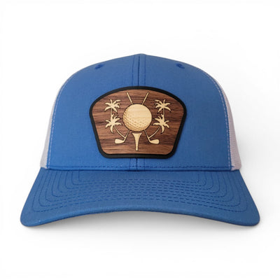 The Palm Tee – Tropical Golf Wooden Patch Hat