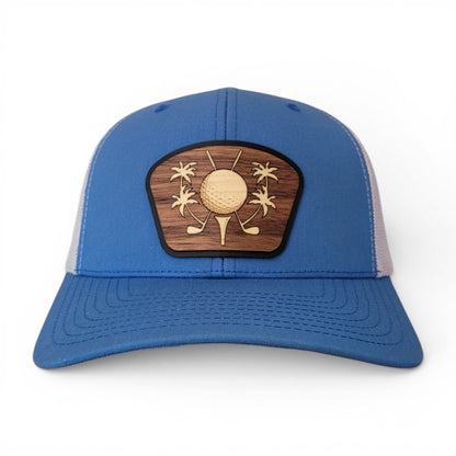 ⛳🌴 The Palm Tee – Tropical Golf Wooden Patch Hat