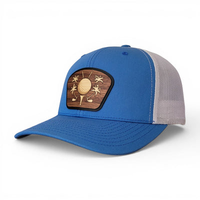 The Palm Tee – Tropical Golf Wooden Patch Hat