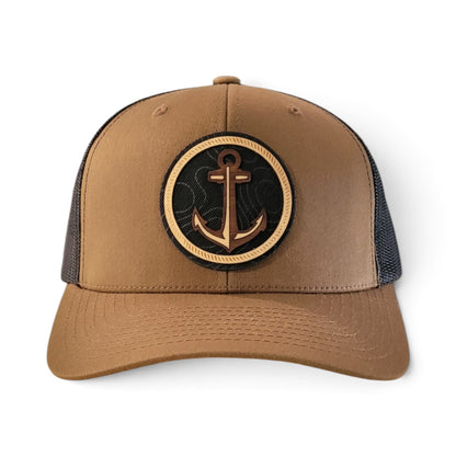 Nautical Anchor Wood Patch Hat
