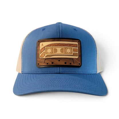 Retro Cassette Wood Patch Hat | Throwback Mixtape Edition