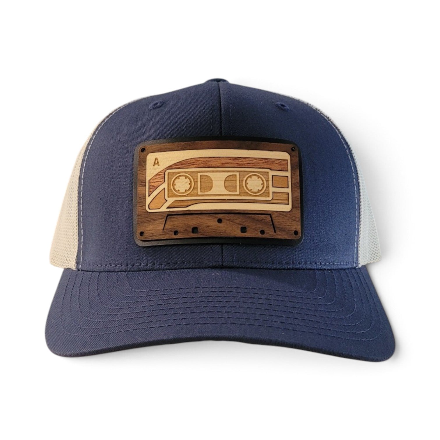Retro Cassette Wood Patch Hat | Throwback Mixtape Edition