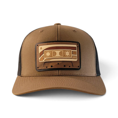 Retro Cassette Wood Patch Hat | Throwback Mixtape Edition
