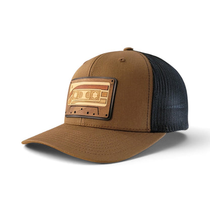 Retro Cassette Wood Patch Hat | Throwback Mixtape Edition