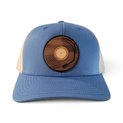 Spin Cycle Vinyl Record Wood Patch Hat