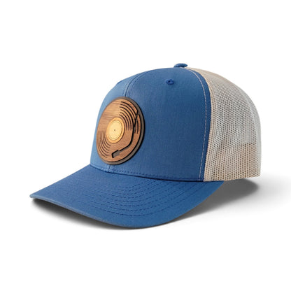 Spin Cycle Vinyl Record Wood Patch Hat