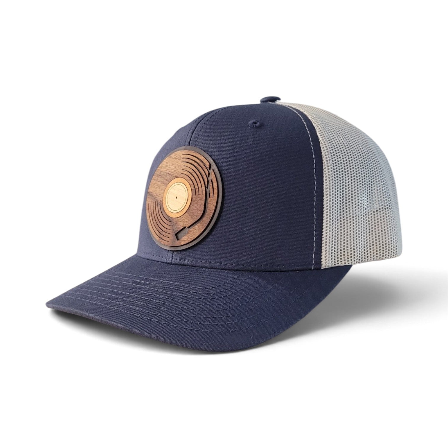 Spin Cycle Vinyl Record Wood Patch Hat