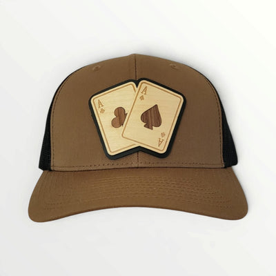 Pocket Aces – Wooden Playing Card Patch Hat