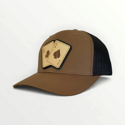 Pocket Aces – Wooden Playing Card Patch Hat