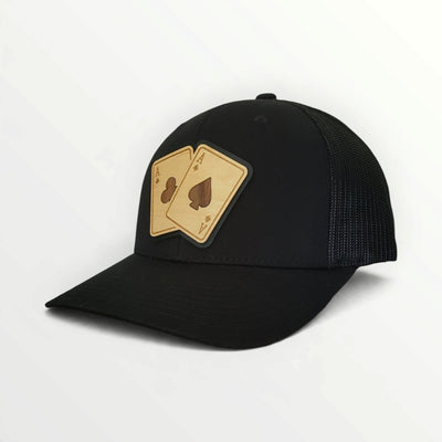 Pocket Aces – Wooden Playing Card Patch Hat