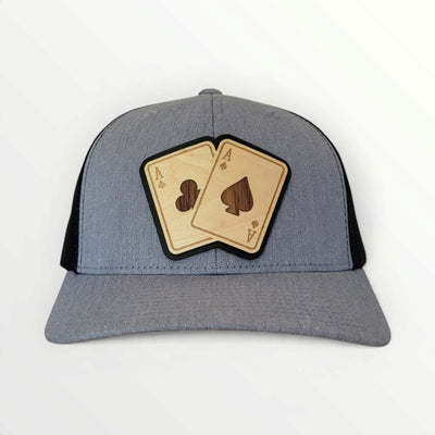 Pocket Aces – Wooden Playing Card Patch Hat