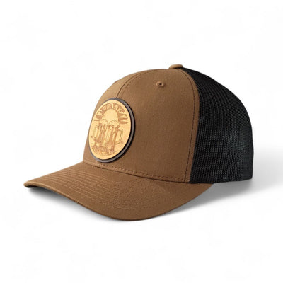 Drink Local – Beer Mugs Wooden Patch Hat - 4 Arrows Creations