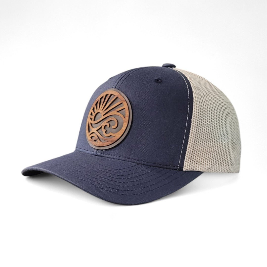 Endless Summer – Sun & Waves Wooden Patch Hat - 4 Arrows Creations