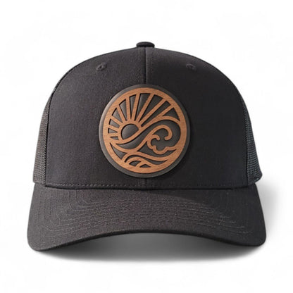 Endless Summer – Sun & Waves Wooden Patch Hat - 4 Arrows Creations