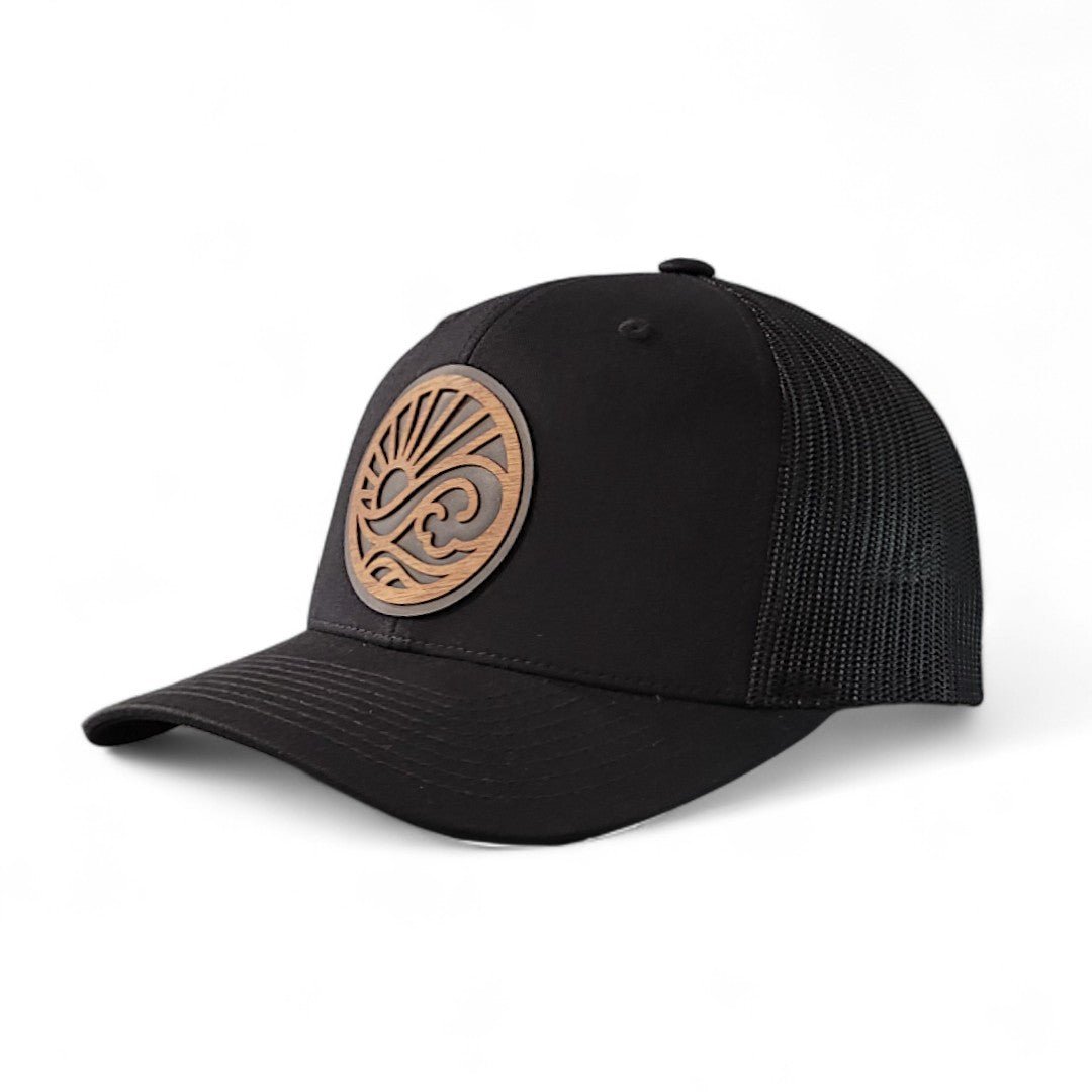 Endless Summer – Sun & Waves Wooden Patch Hat - 4 Arrows Creations