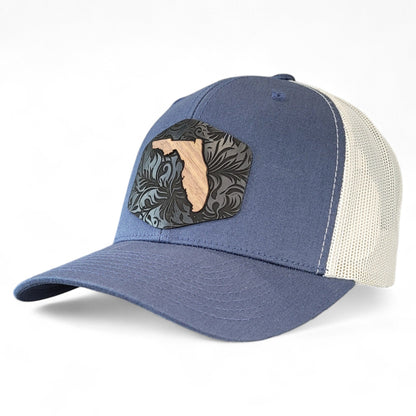 Florida Tropics Wooden Patch Hat - 4 Arrows Creations