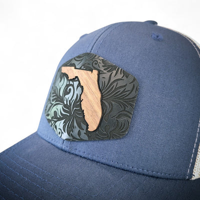 Florida Tropics Wooden Patch Hat - 4 Arrows Creations