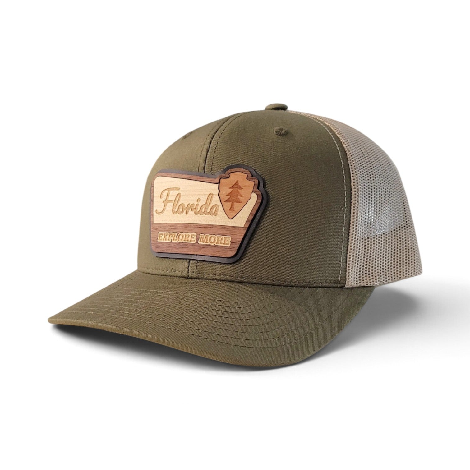 The Explorer – Florida Edition | Wooden Patch Trucker Hat