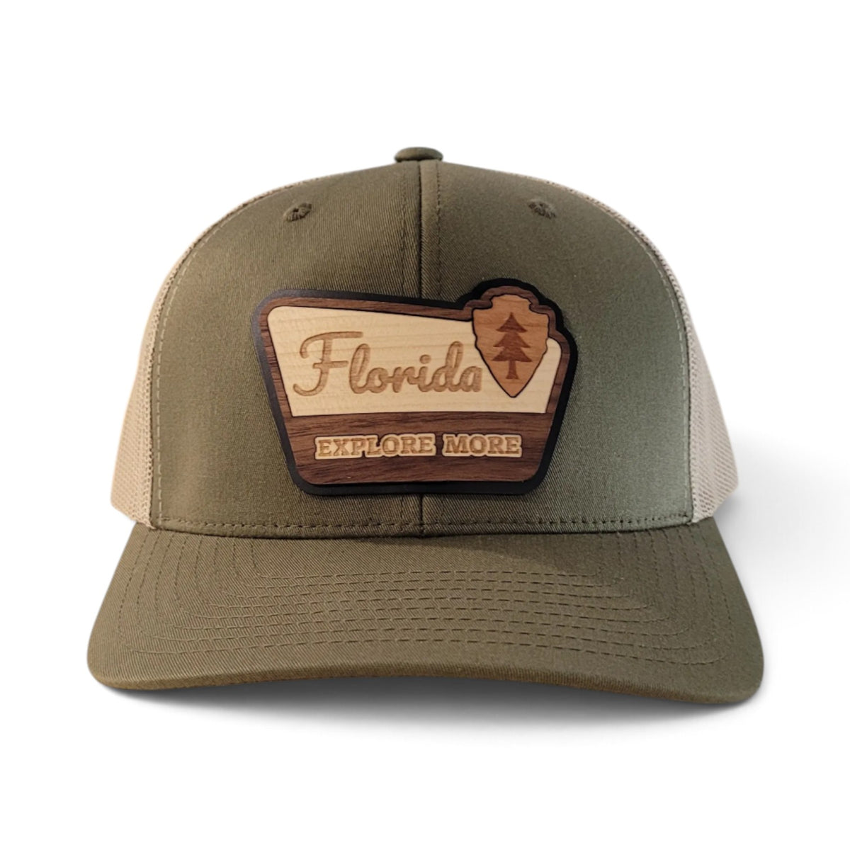 The Explorer – Florida Edition | Wooden Patch Trucker Hat