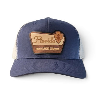 The Explorer – Florida Edition | Wooden Patch Trucker Hat
