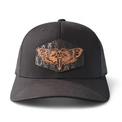 Midnight Wings – Moth Wooden Patch Hat - 4 Arrows Creations