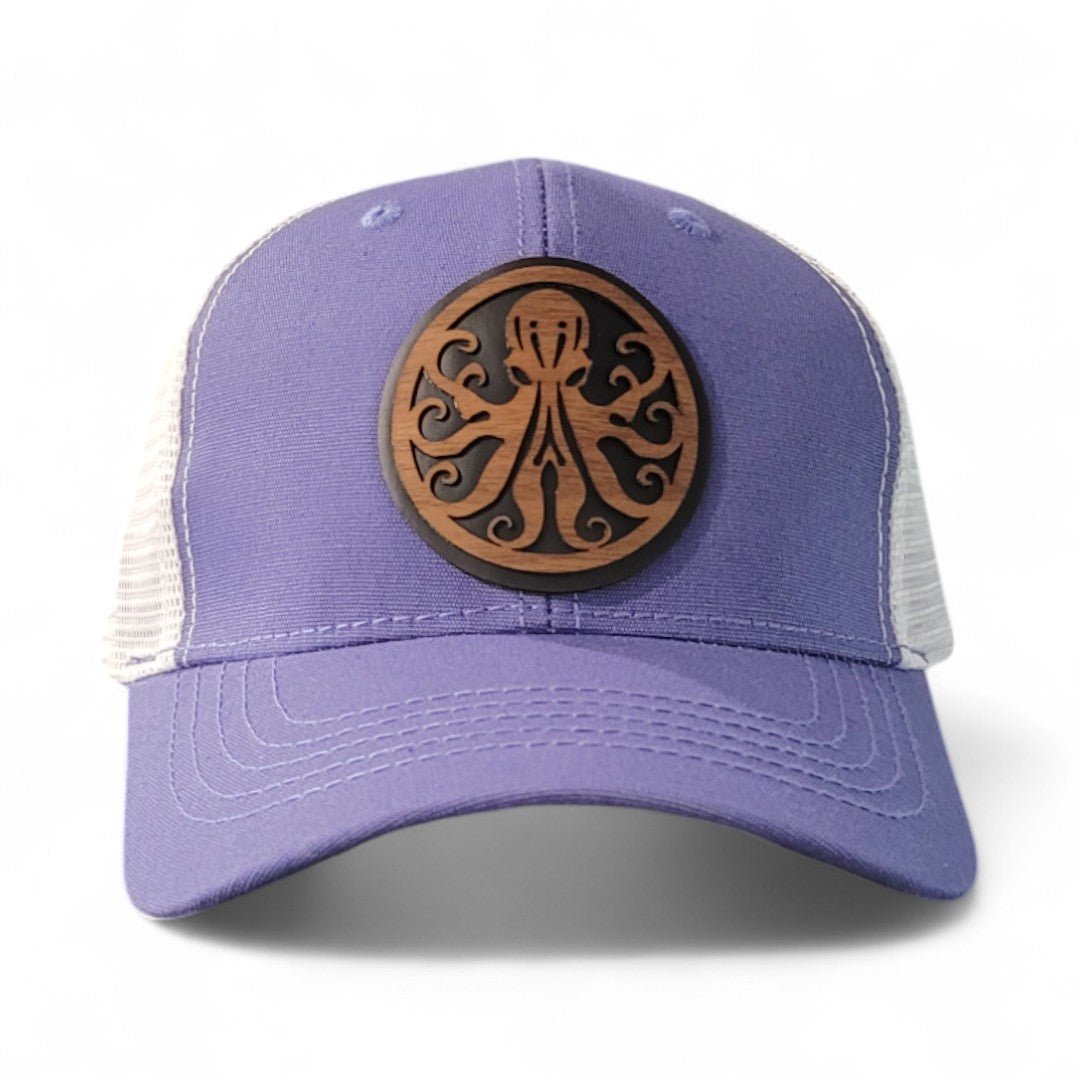 Octopus Women's Ponytail Wooden Patch Hat - 4 Arrows Creations