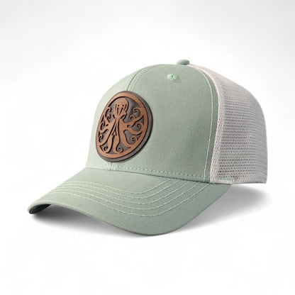 Octopus Women's Ponytail Wooden Patch Hat - 4 Arrows Creations