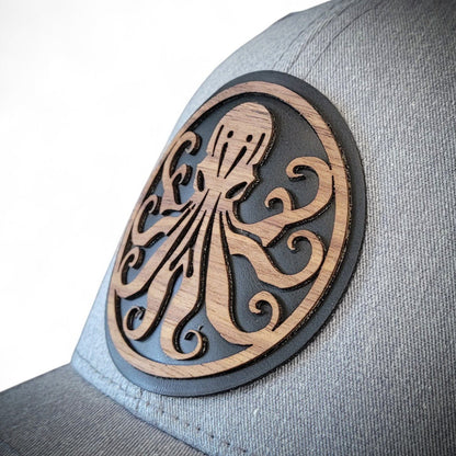🐙 Octopus Wooden Patch Hat - 4 Arrows Creations