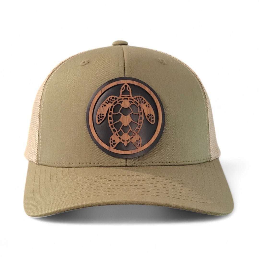 Shell Yeah – Sea Turtle Wooden Patch Hat - 4 Arrows Creations