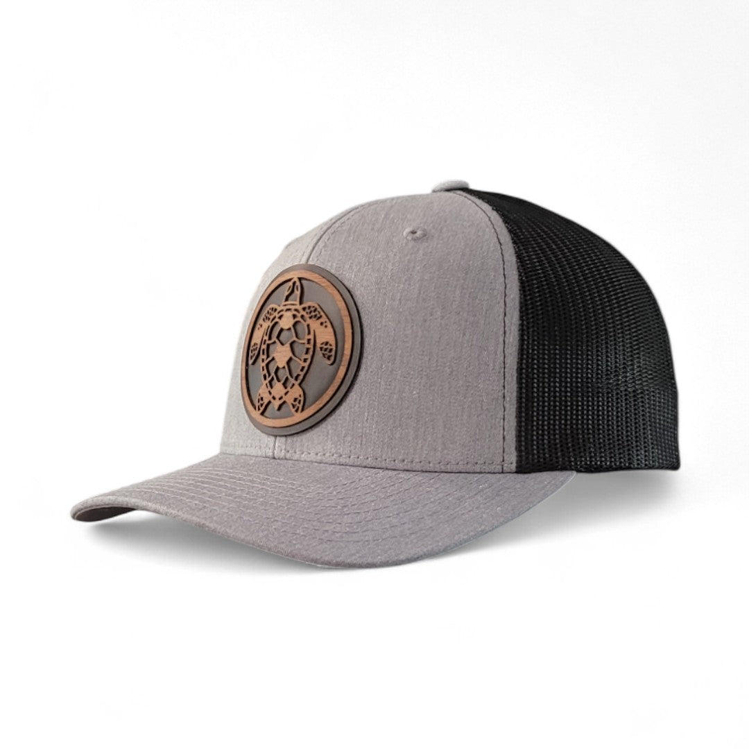 Shell Yeah – Sea Turtle Wooden Patch Hat - 4 Arrows Creations