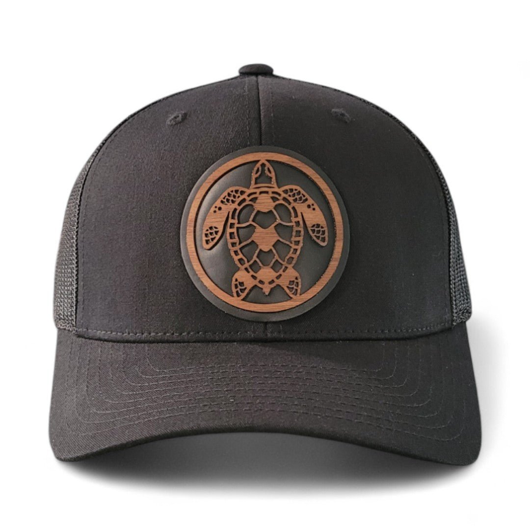 Shell Yeah – Sea Turtle Wooden Patch Hat - 4 Arrows Creations