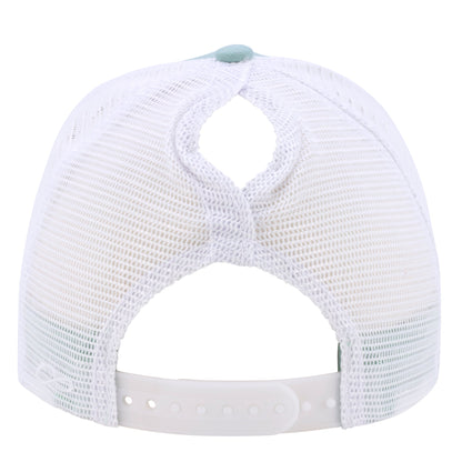 Shell Yeah! – Women’s Ponytail Hat – Sea Turtle Wooden Patch Hat - 4 Arrows Creations
