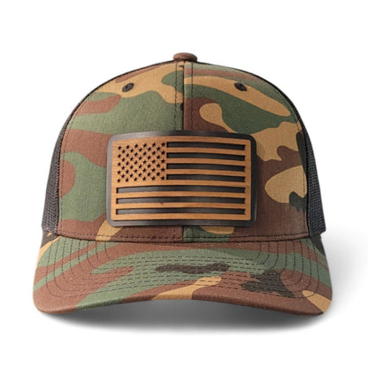 Stars & Stripes – American Flag Wooden Patch Hat - 4 Arrows Creations