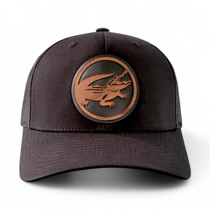 Swamp Legend – Alligator Wooden Patch Hat - 4 Arrows Creations