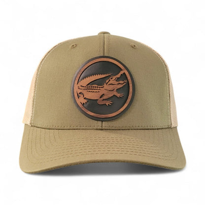 Swamp Legend – Alligator Wooden Patch Hat - 4 Arrows Creations
