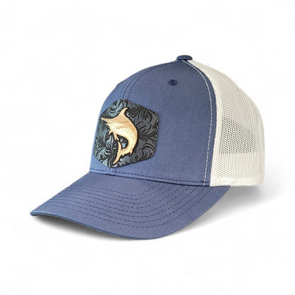 The Catch – Marlin Wooden Patch Hat - 4 Arrows Creations