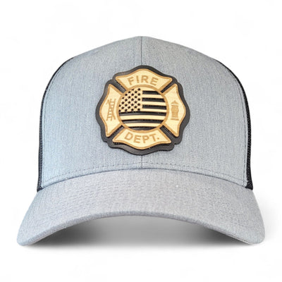 The Firefighter Wooden Patch Hat - 4 Arrows Creations